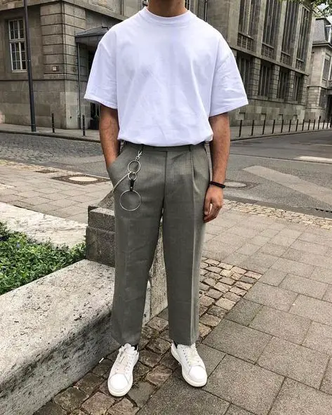 Tucked Oversized T-Shirt With Formal Pants