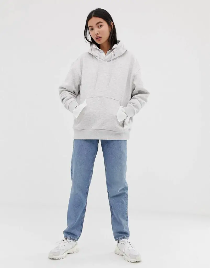 Oversized Hoodie With Loose Fit Jeans