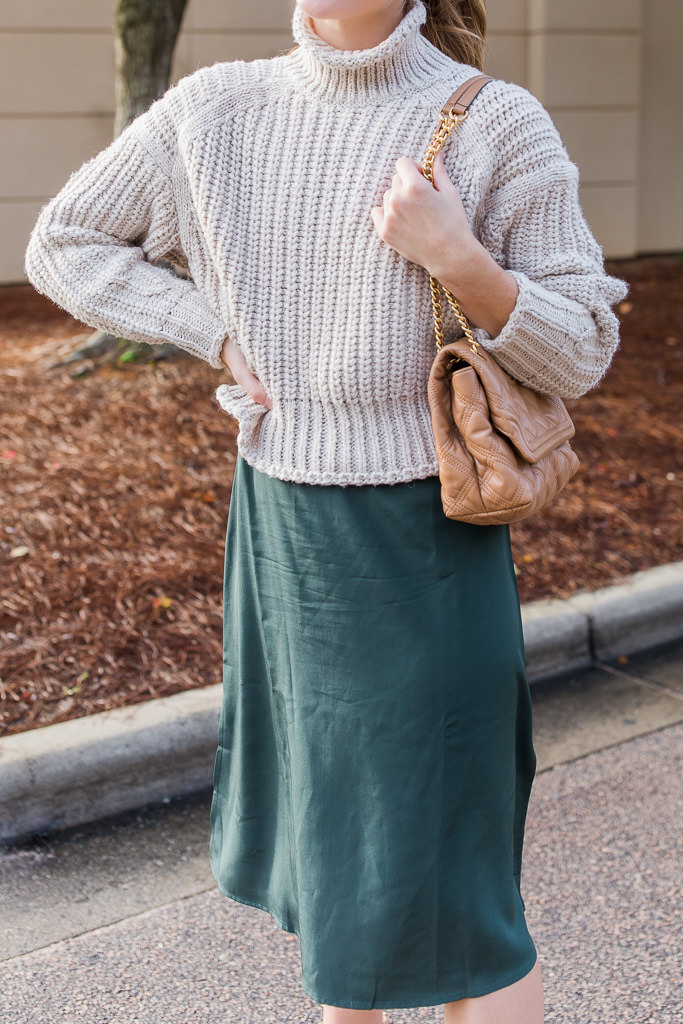 Oversized Knit Cardigan With Skirt