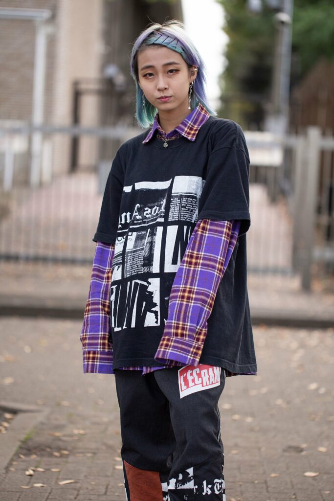 Two Piece Oversized Checkered Shirt