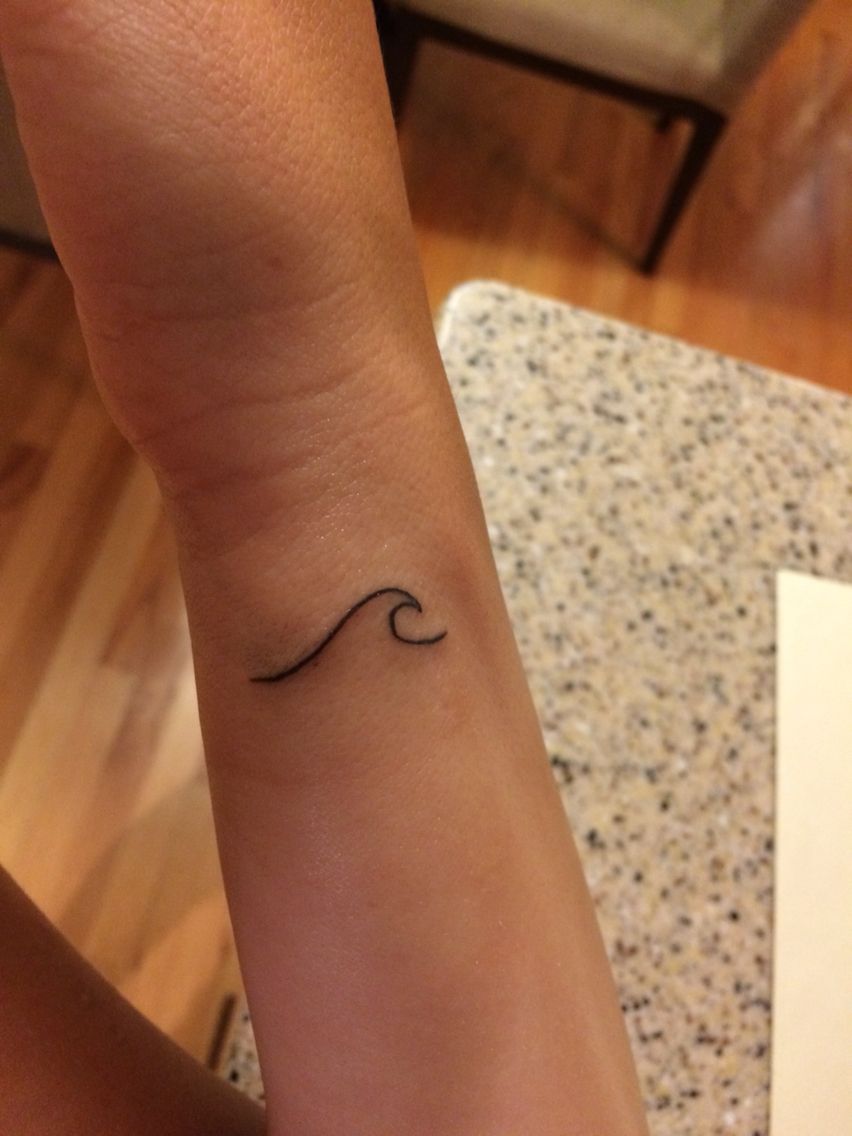 Tiny Small Wave Tattoo