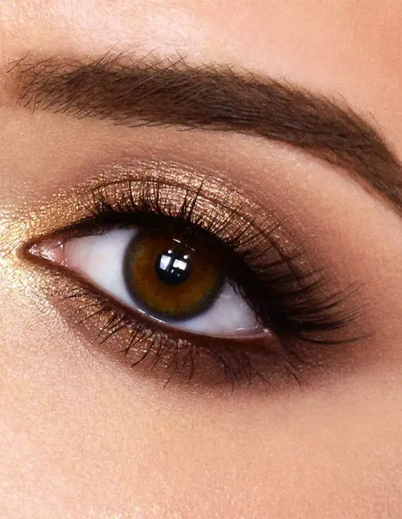 bronze eyeshadow color to make brown eyes pop
